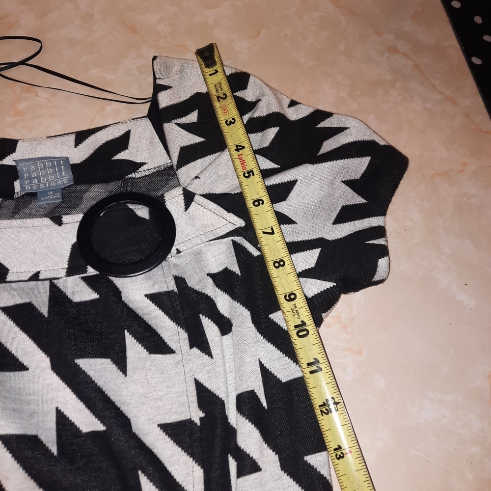 Rabbit Rabbit Rabbit Monochrome Zigzag Dress - Picture 9 of 12